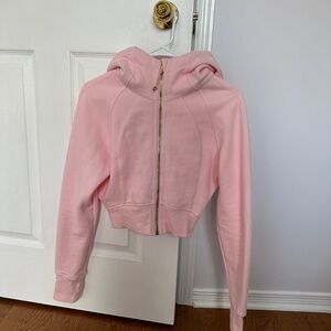 Lululemon Strawberry Milkshake Cropped Full Zip Scuba Hoodie Size 6